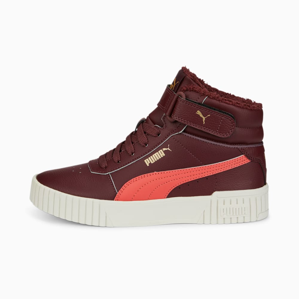 Зображення Puma Кросівки Carina 2.0 Mid Winter Sneakers Youth #1: Aubergine-Salmon-Puma Team Gold