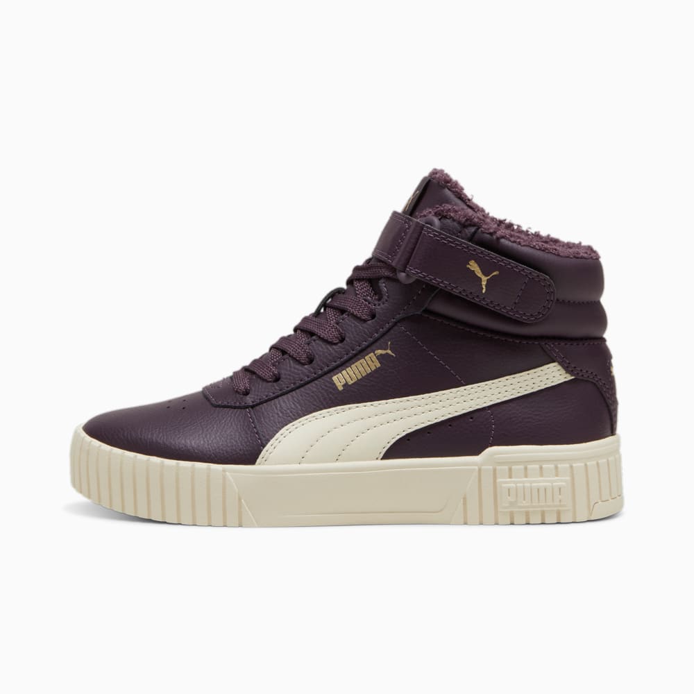 Зображення Puma Кросівки Carina 2.0 Mid Winter Sneakers Youth #1: Midnight Plum-Alpine Snow-PUMA Gold