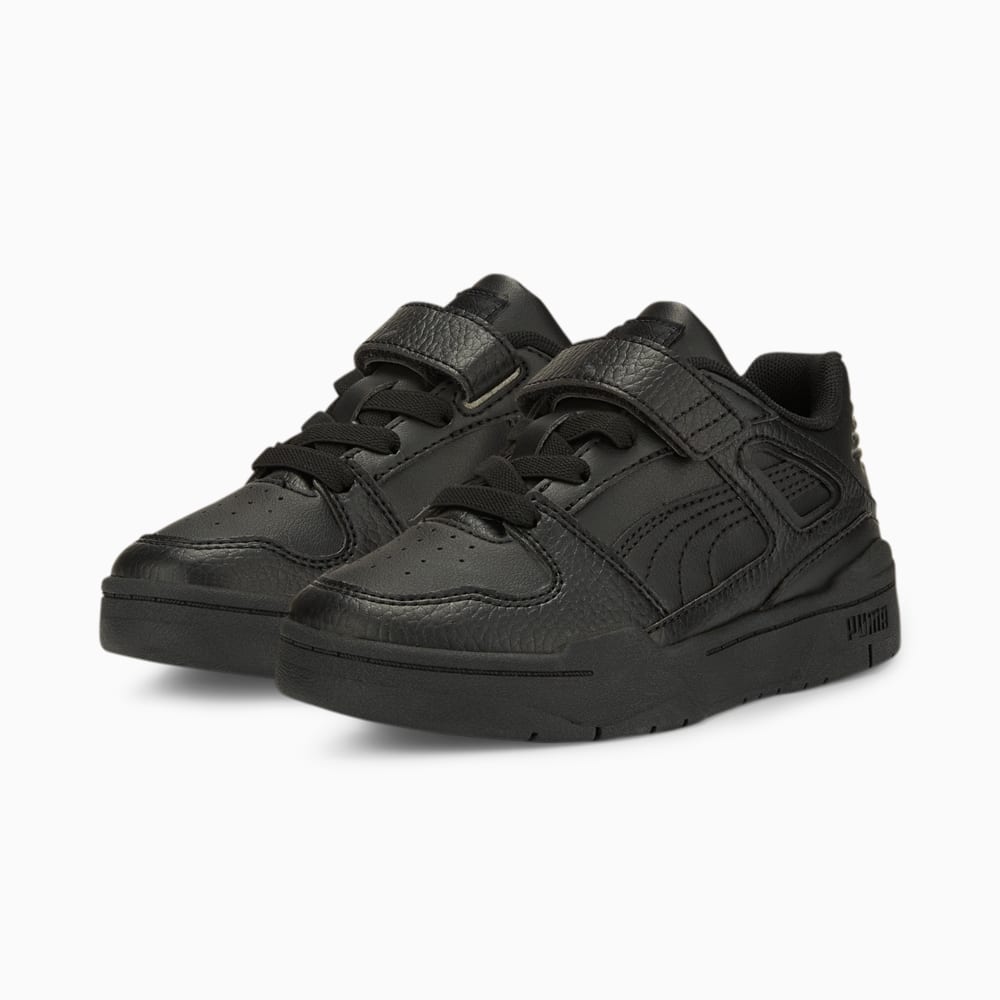 Изображение Puma Детские кеды Slipstream Leather Alternative Closure Sneakers Kids #2: Puma Black-Puma Black