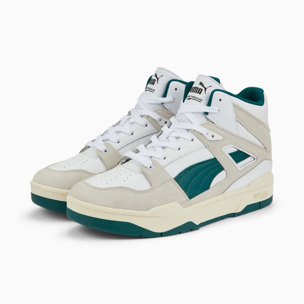 Изображение Puma Кроссовки Slipstream Hi Heritage Sneakers #2: Puma White-Nimbus Cloud-Varsity Green