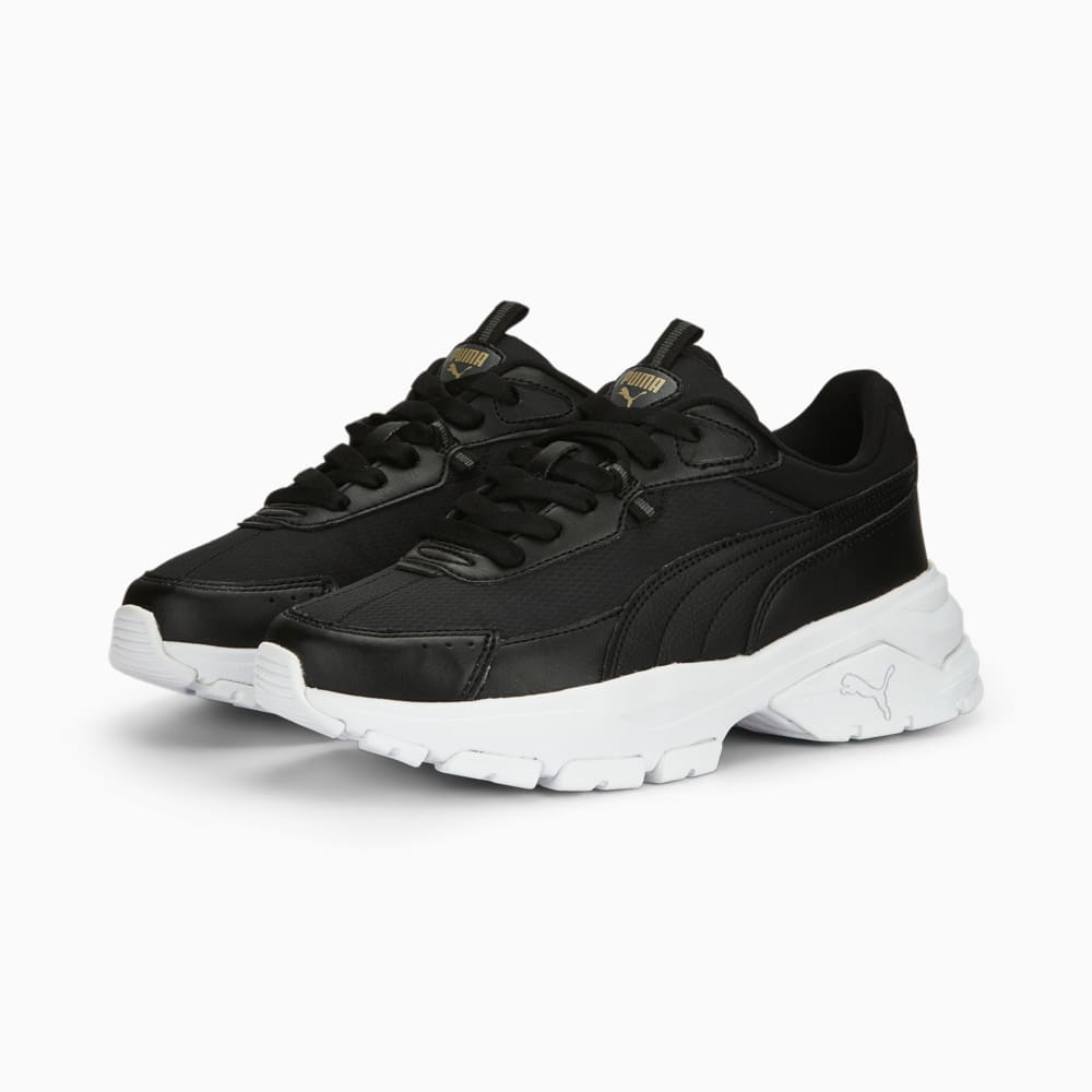 Зображення Puma Кросівки Cassia Via Sneakers Women #2: PUMA Black-PUMA White-Shadow Gray-PUMA Gold