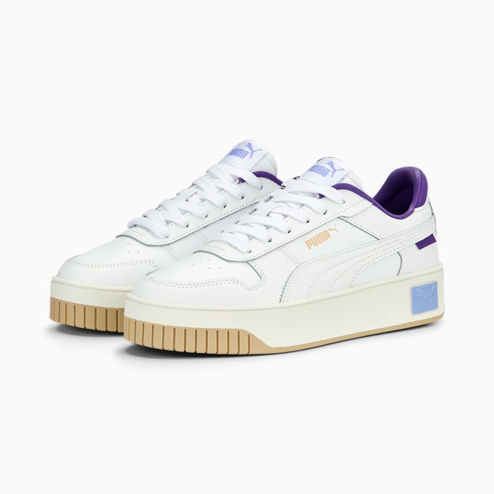 Зображення Puma Кеди Carina Street Sneakers Women #2: PUMA White-PUMA White-Elektro Purple-Frosted Ivory