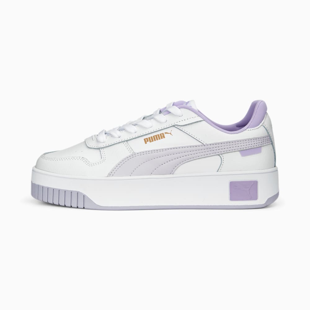 Изображение Puma Кеды Carina Street Sneakers Women #1: PUMA White-Spring Lavender-PUMA Gold