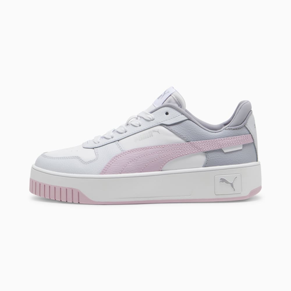 Изображение Puma Кеды Carina Street Sneakers Women #1: PUMA White-Grape Mist-PUMA Silver