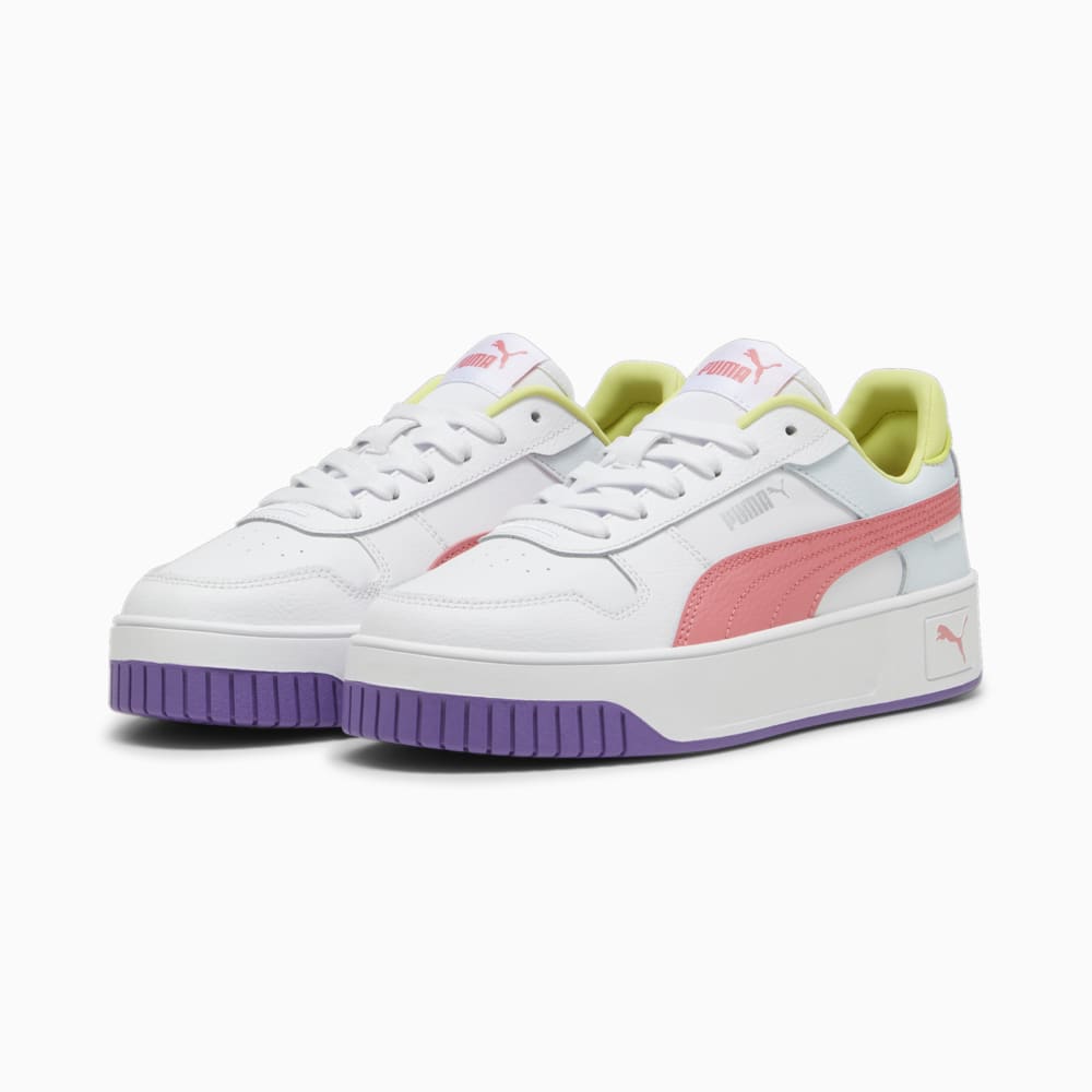 Зображення Puma Кеди Carina Street Sneakers Women #2: PUMA White-Passionfruit-PUMA Silver