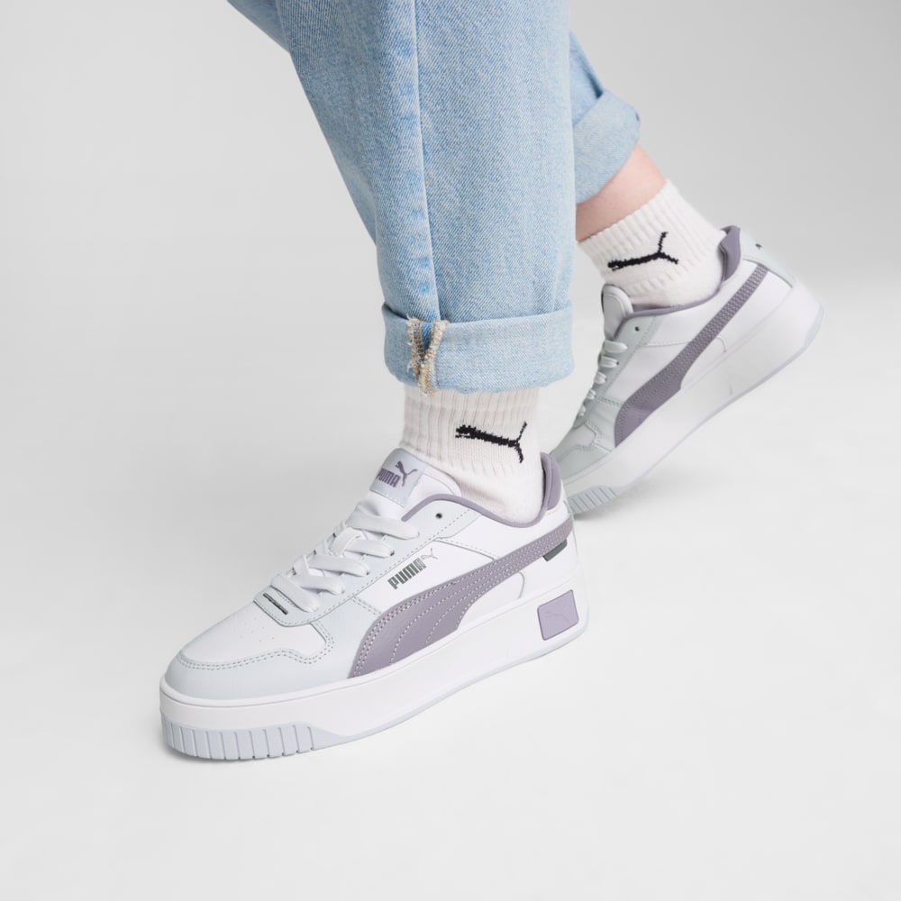 Изображение Puma Кеды Carina Street Sneakers Women #2: PUMA White-Pale Plum-Silver Mist