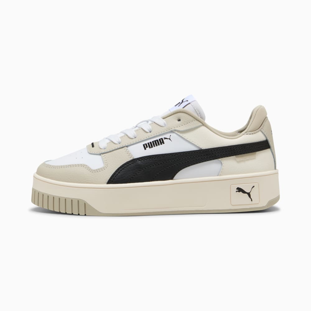 Зображення Puma Кеди Carina Street Sneakers Women #1: PUMA White-PUMA Black-Desert Dust