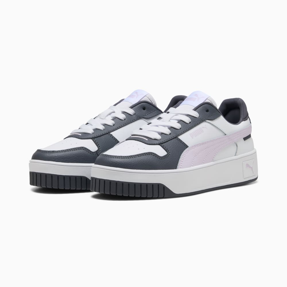 Изображение Puma Кеды Carina Street Sneakers Women #2: PUMA White-Lilac Frost-Galactic Gray