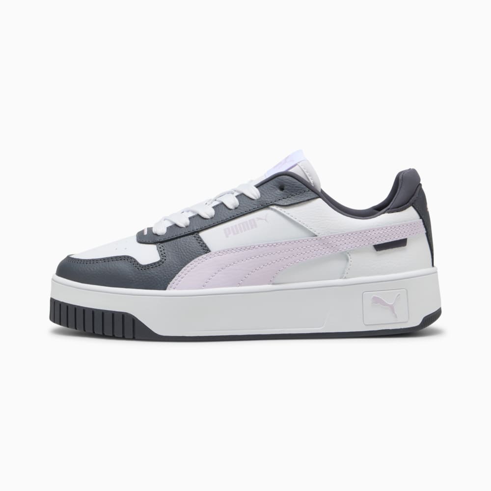 Изображение Puma Кеды Carina Street Sneakers Women #1: PUMA White-Lilac Frost-Galactic Gray