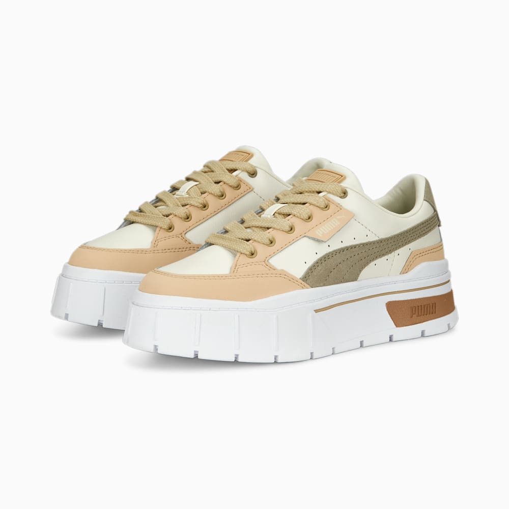 Изображение Puma Кроссовки Mayze Stack Luxe Sneakers Women #2: Whisper White-Pale Khaki