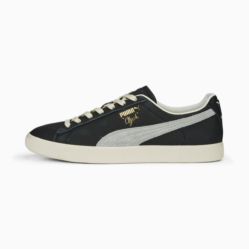 Изображение Puma Кроссовки Clyde Base Sneakers #1: PUMA Black-Frosted Ivory-Puma Team Gold