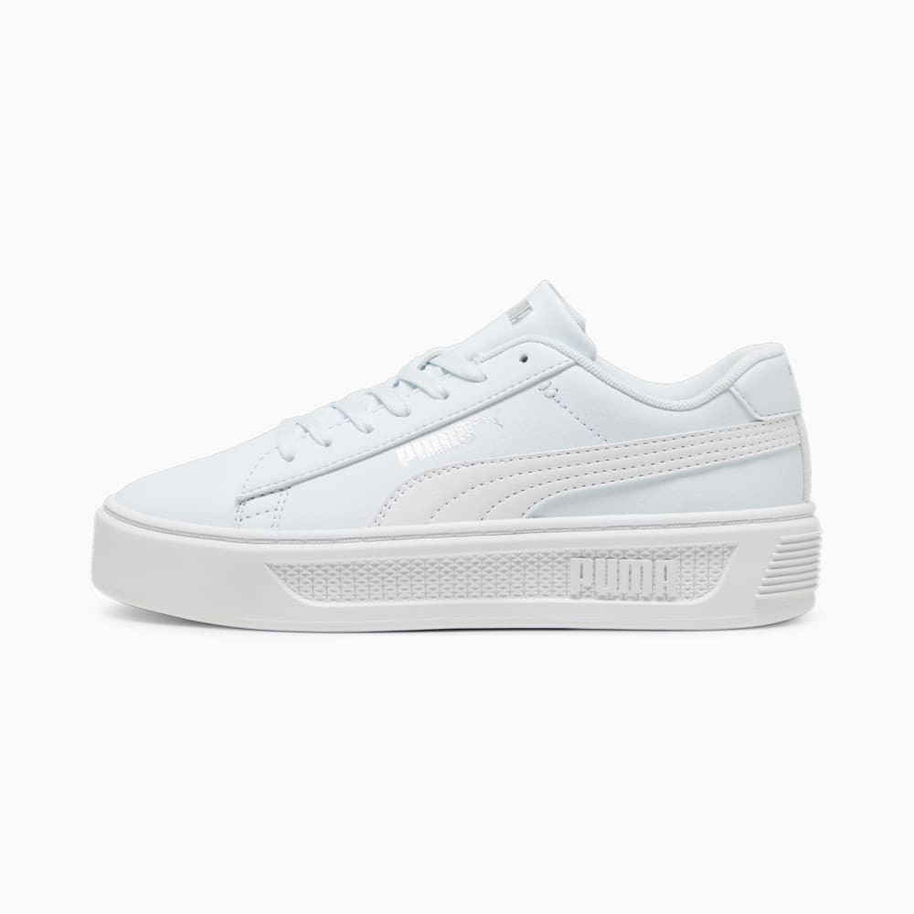 Изображение Puma Кеды Smash Platform v3 Sneakers Women #1: Dewdrop-PUMA White-PUMA Silver