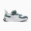 Изображение Puma Детские кроссовки Trinity Sneakers Youth #5: Mineral Gray-PUMA White-Eucalyptus-Lime Sheen