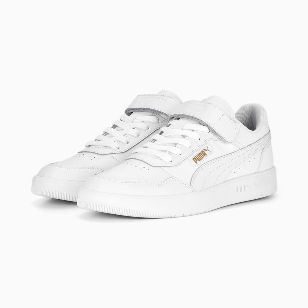 Изображение Puma Кроссовки Court Ultra Strap Sneakers #2: PUMA White-PUMA White-PUMA Gold