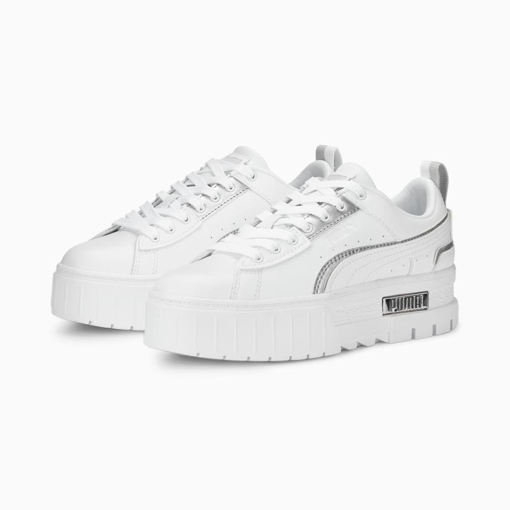 Зображення Puma Кросівки Mayze UT Metallic Sneakers Women #2: Puma White-Puma Silver