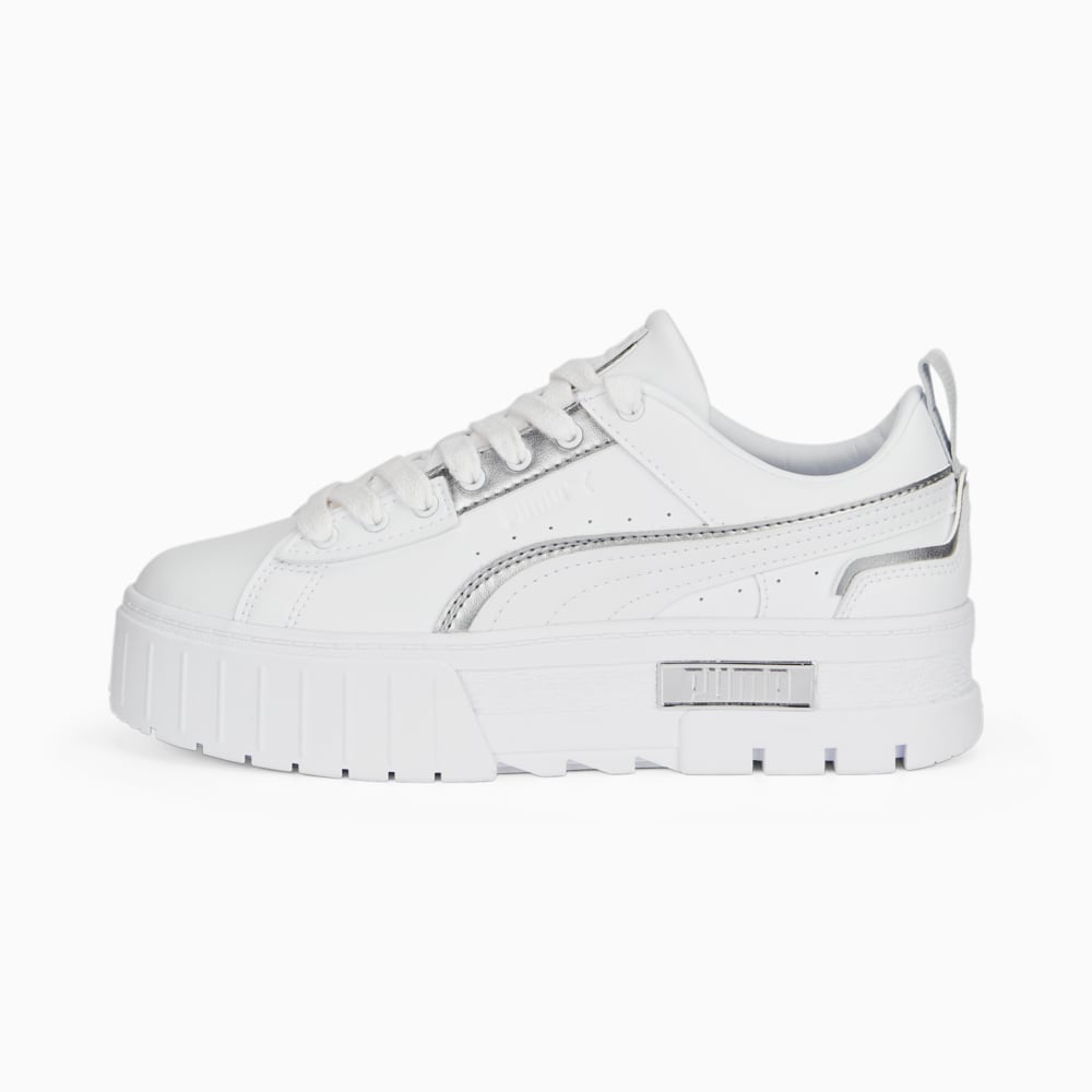 Зображення Puma Кросівки Mayze UT Metallic Sneakers Women #1: Puma White-Puma Silver