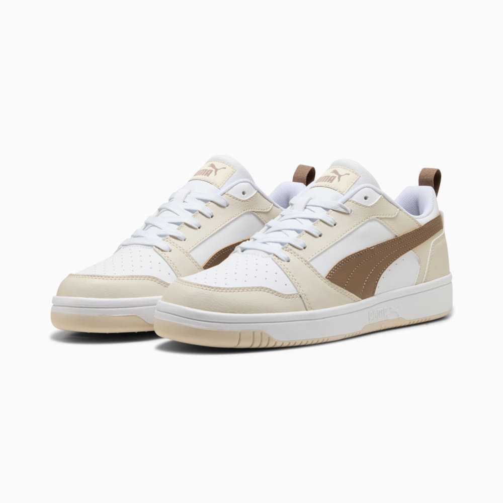 Изображение Puma Кеды Rebound V6 Low Sneakers #2: PUMA White-Totally Taupe-Alpine Snow