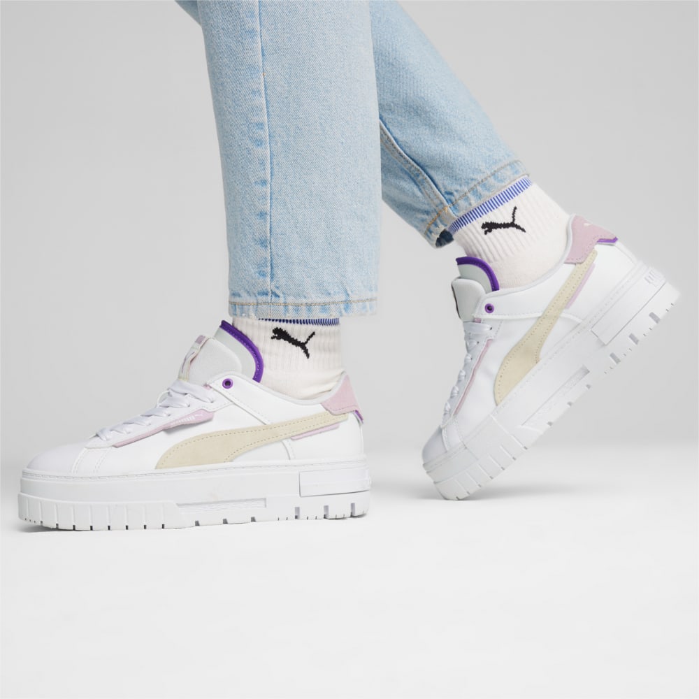 Изображение Puma Кеды Mayze Crashed Women’s Sneakers #2: PUMA White-Grape Mist