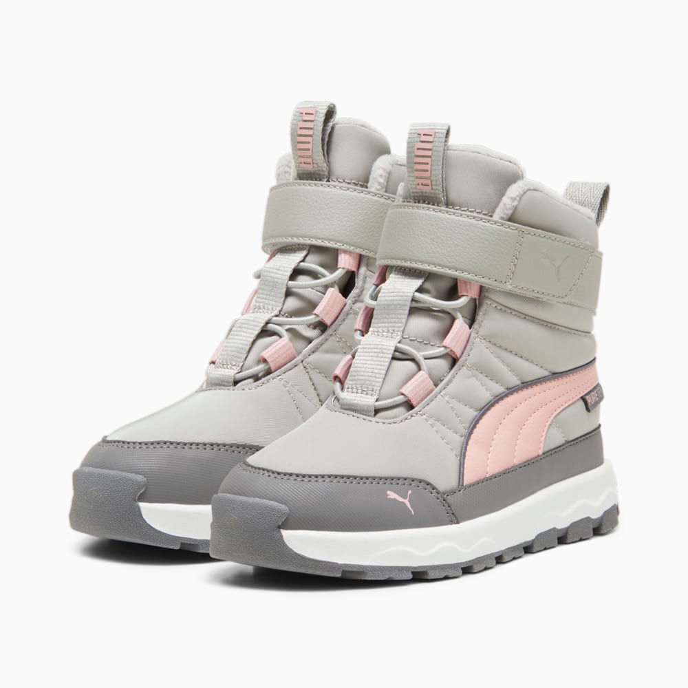 Зображення Puma Дитячі черевики PUMA Evolve Puretex Kids’ Boots #2: Smokey Gray-Future Pink-PUMA White