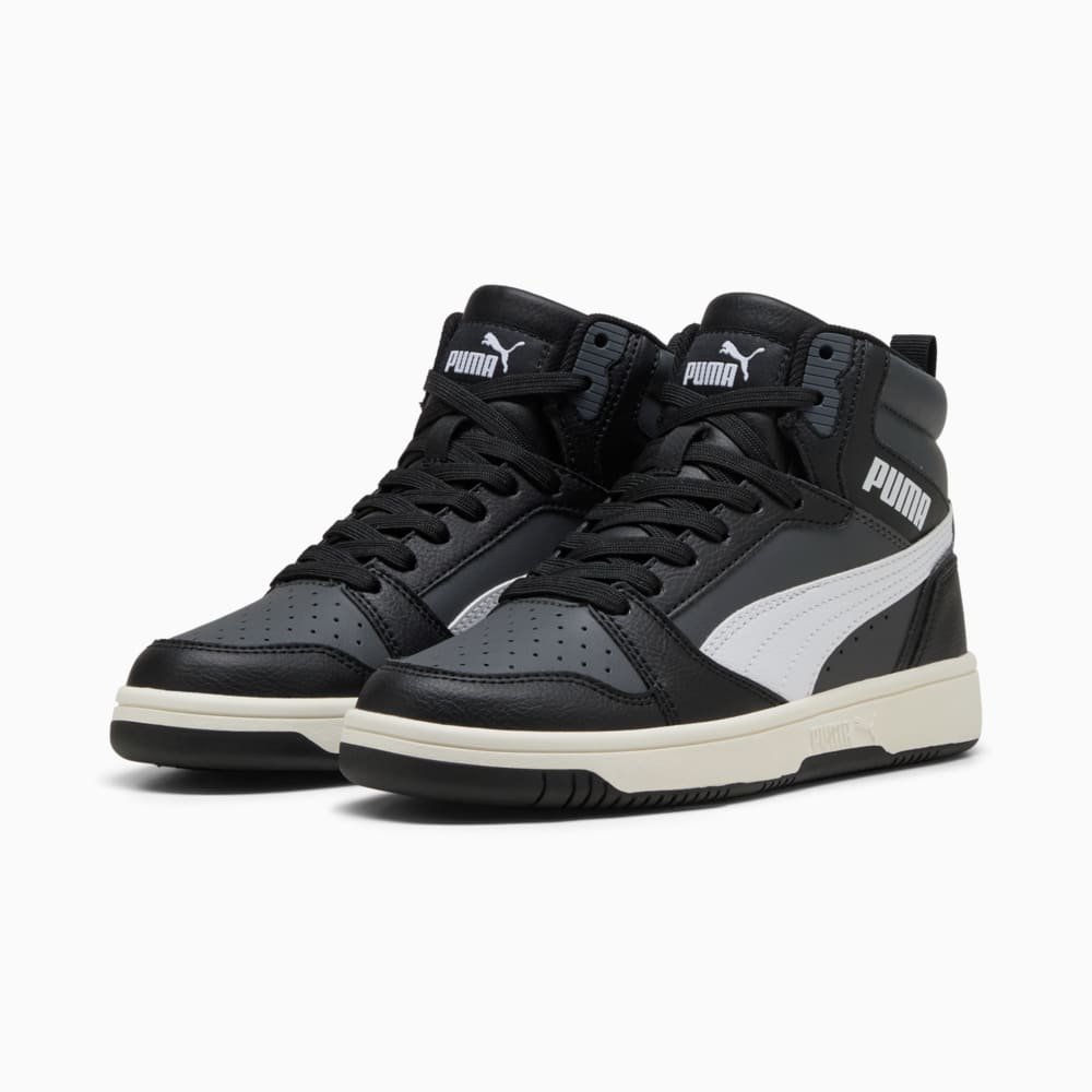 Зображення Puma Кросівки Rebound V6 Mid Sneakers Youth #2: PUMA Black-PUMA White-Dusky Gray