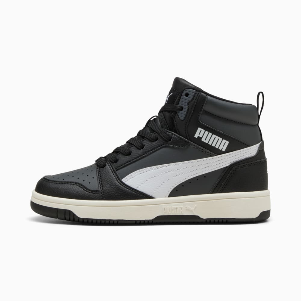Зображення Puma Кросівки Rebound V6 Mid Sneakers Youth #1: PUMA Black-PUMA White-Dusky Gray