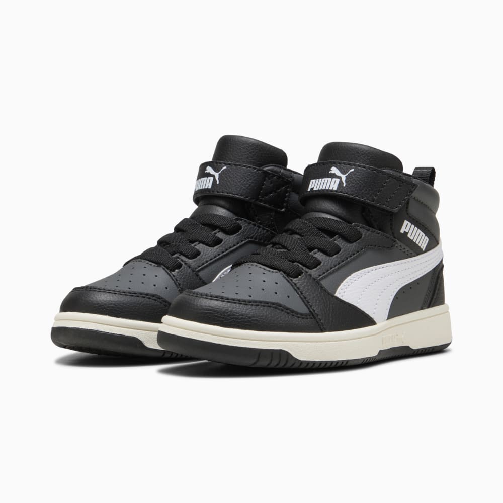 Зображення Puma Дитячі кросівки Rebound V6 Mid Sneakers Kids #2: PUMA Black-PUMA White-Dusky Gray
