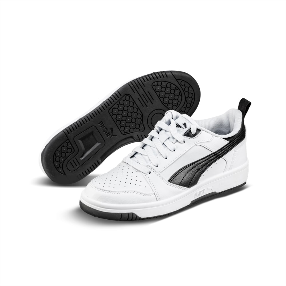 Изображение Puma Кеды Rebound V6 Lo Youth Sneakers #2: Puma White-Puma Black-Puma Black