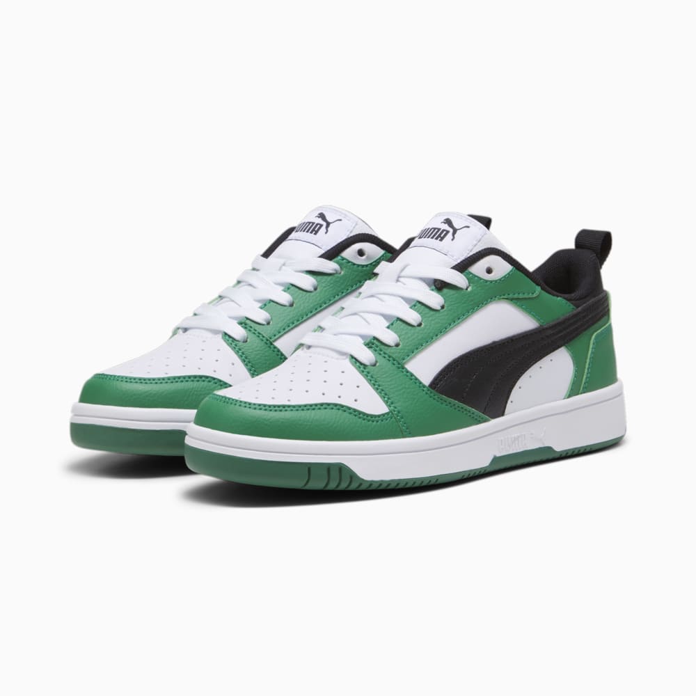 Зображення Puma Кеди Rebound V6 Lo Youth Sneakers #2: PUMA White-PUMA Black-Archive Green