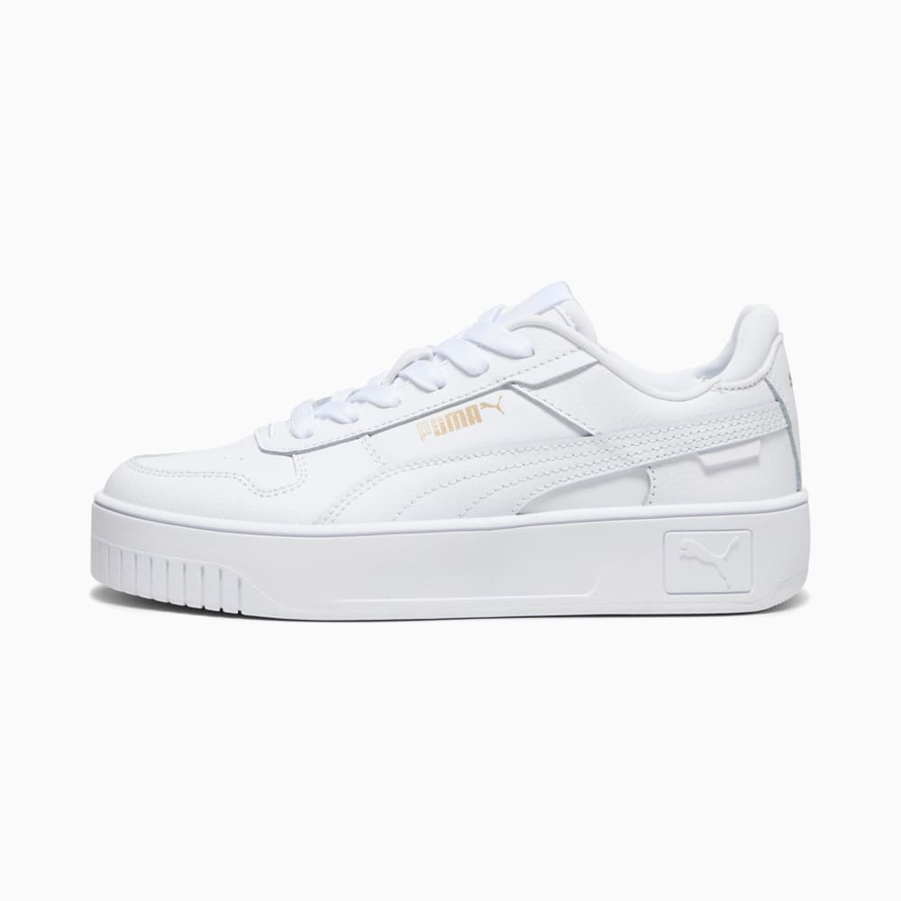 Изображение Puma Кеды Carina Street Youth Sneakers #1: PUMA White-PUMA White-PUMA Gold