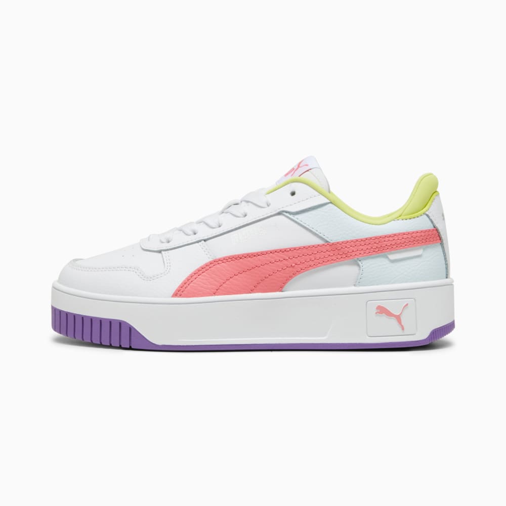 Изображение Puma Кеды Carina Street Youth Sneakers #1: PUMA White-Passionfruit-PUMA Silver