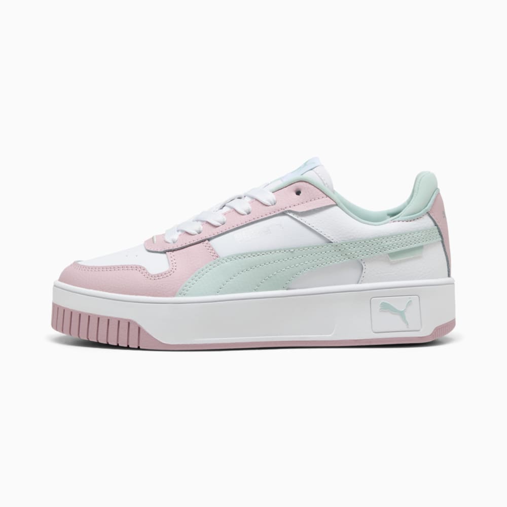 Изображение Puma Кеды Carina Street Youth Sneakers #1: PUMA White-Peaceful Blue-Rose Mauve