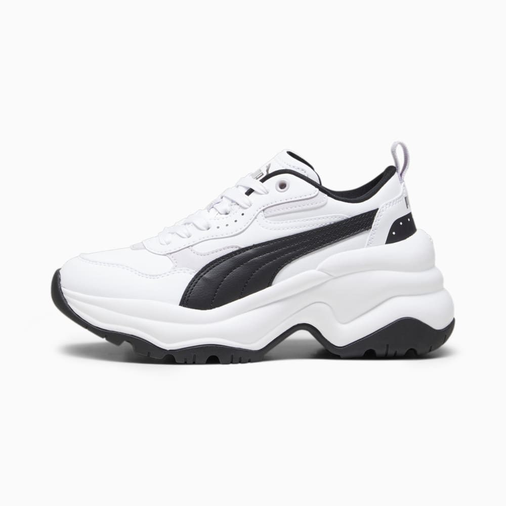 Изображение Puma Кроссовки Cilia Wedge Sneakers Women #1: PUMA White-PUMA Black-Spring Lavender