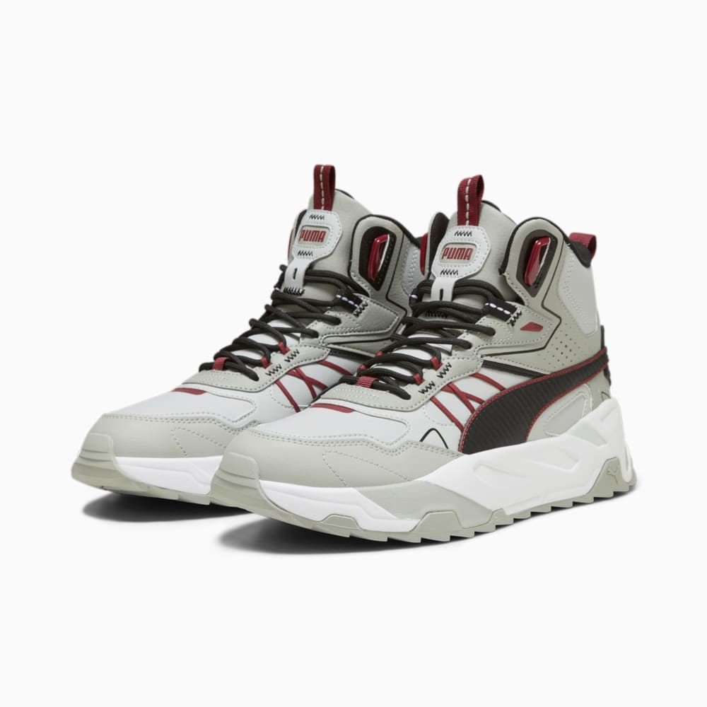 Изображение Puma Кроссовки Trinity Mid Hybrid Leather Sneakers #2: Cool Light Gray-PUMA Black-Smokey Gray