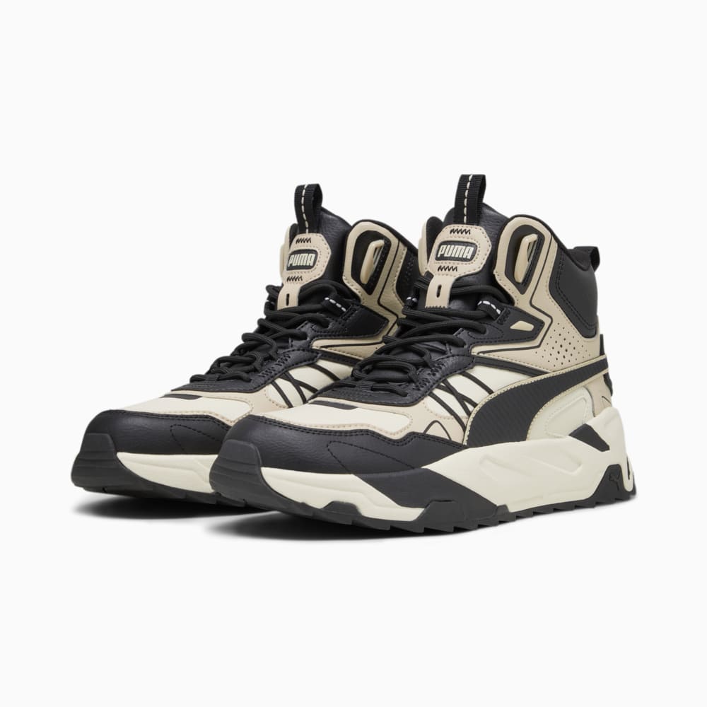 Puma black store leather sneakers