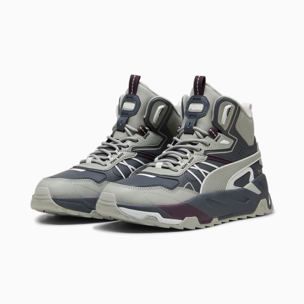 Trinity Mid Hybrid Men s Leather Sneakers Strong Gray Smokey Gray Feather Gray Puma 393985 10