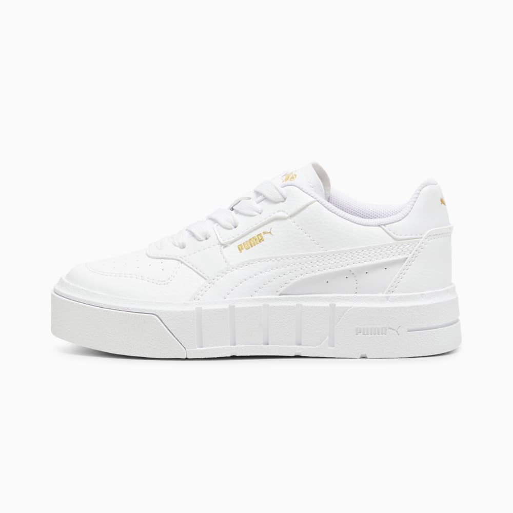 Изображение Puma Детские кеды PUMA Cali Court Kids' Leather Sneakers #1: PUMA White-PUMA Gold