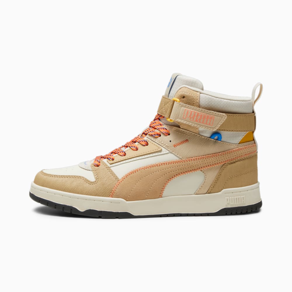 Изображение Puma Кроссовки RBD Game Open Road Sneakers #1: Alpine Snow-Sand Dune-Hot Heat-Ultra Blue-Yellow Sizzle