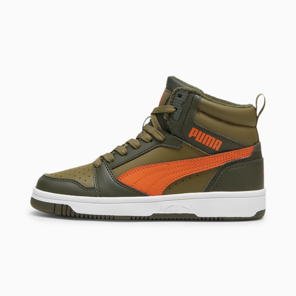 Изображение Puma Кроссовки Puma Rebound V6 WTR Youth Sneakers #1: Dark Olive-Maple Syrup-PUMA Olive