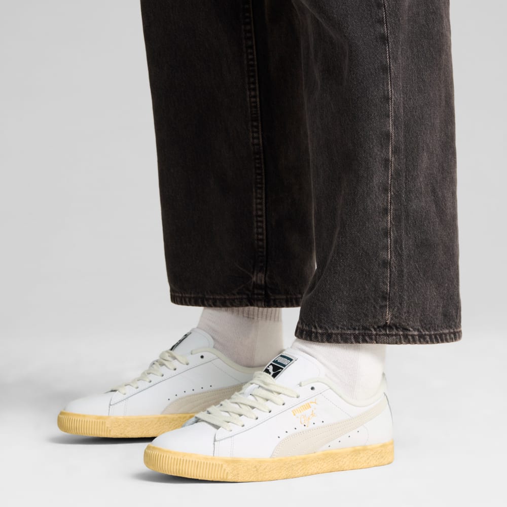 Зображення Puma Кеди Clyde Vintage Sneakers #2: PUMA White-Light Straw-Warm White