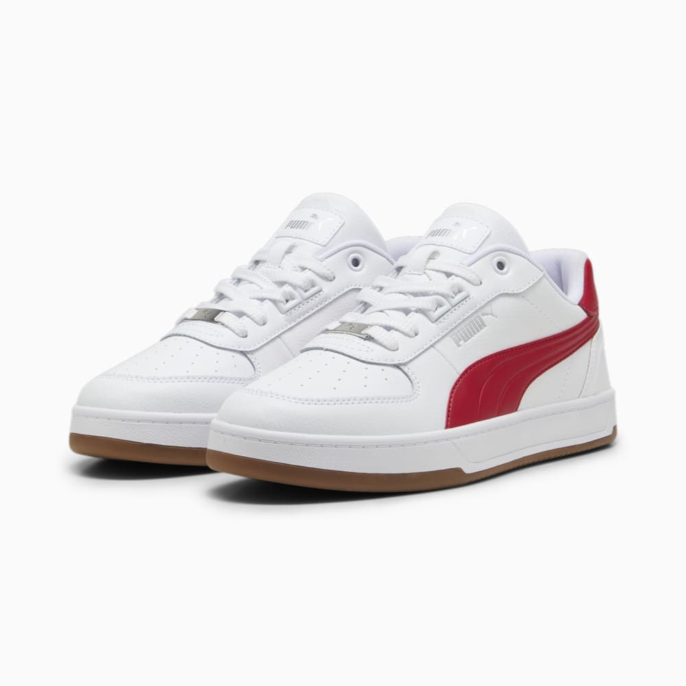 Изображение Puma Кеды Puma Caven 2.0 Lux Unisex Sneakers #2: PUMA White-Club Red-Gum