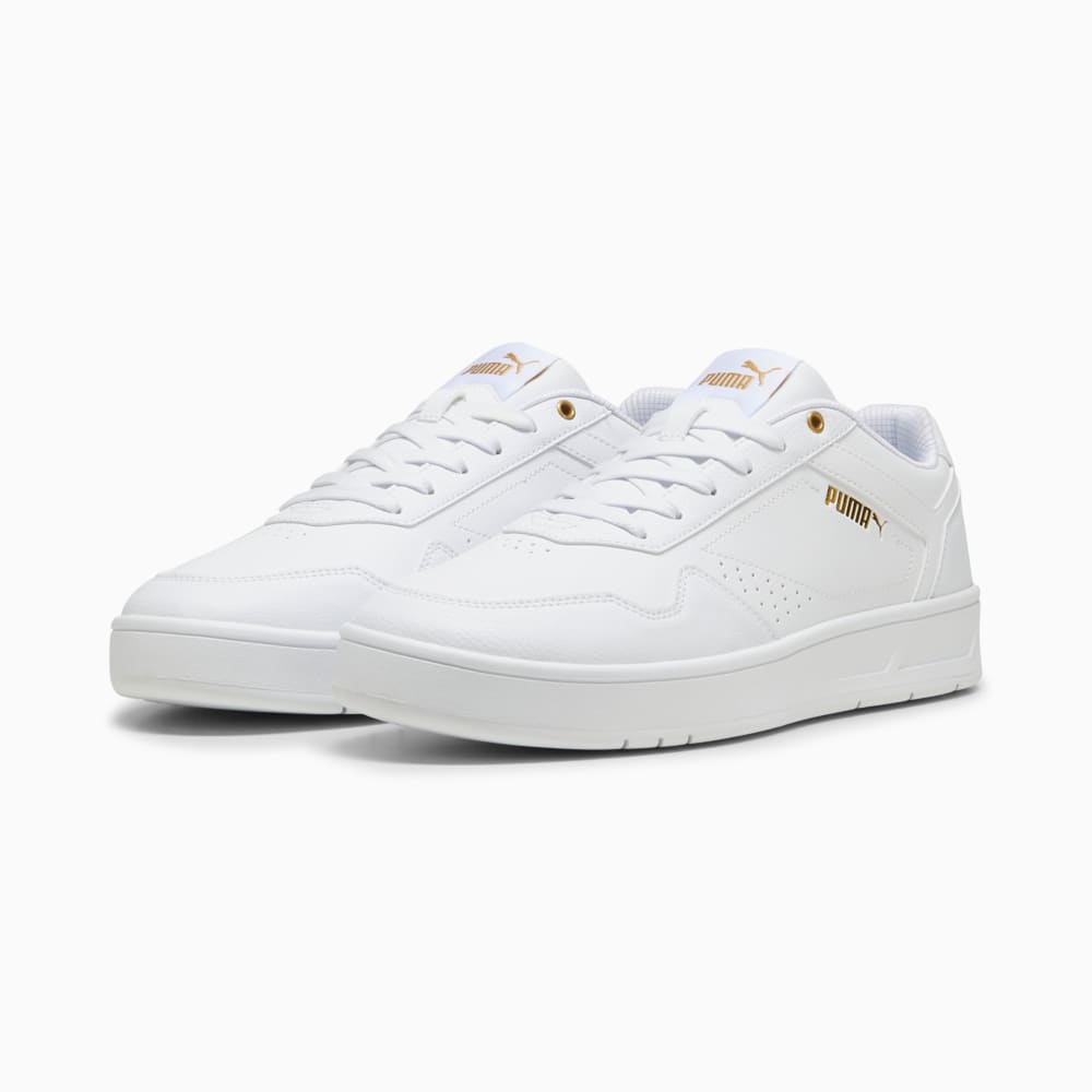 Sneakers white and gold on sale