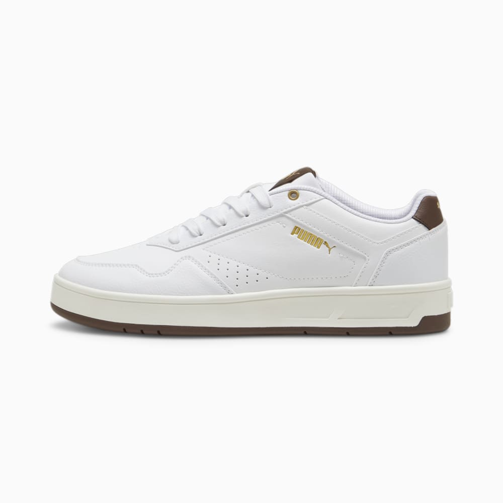 Puma gold discount and white sneakers