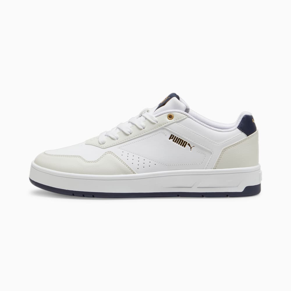 Изображение Puma Кеды Court Classic Sneakers #1: PUMA White-Vapor Gray-PUMA Navy
