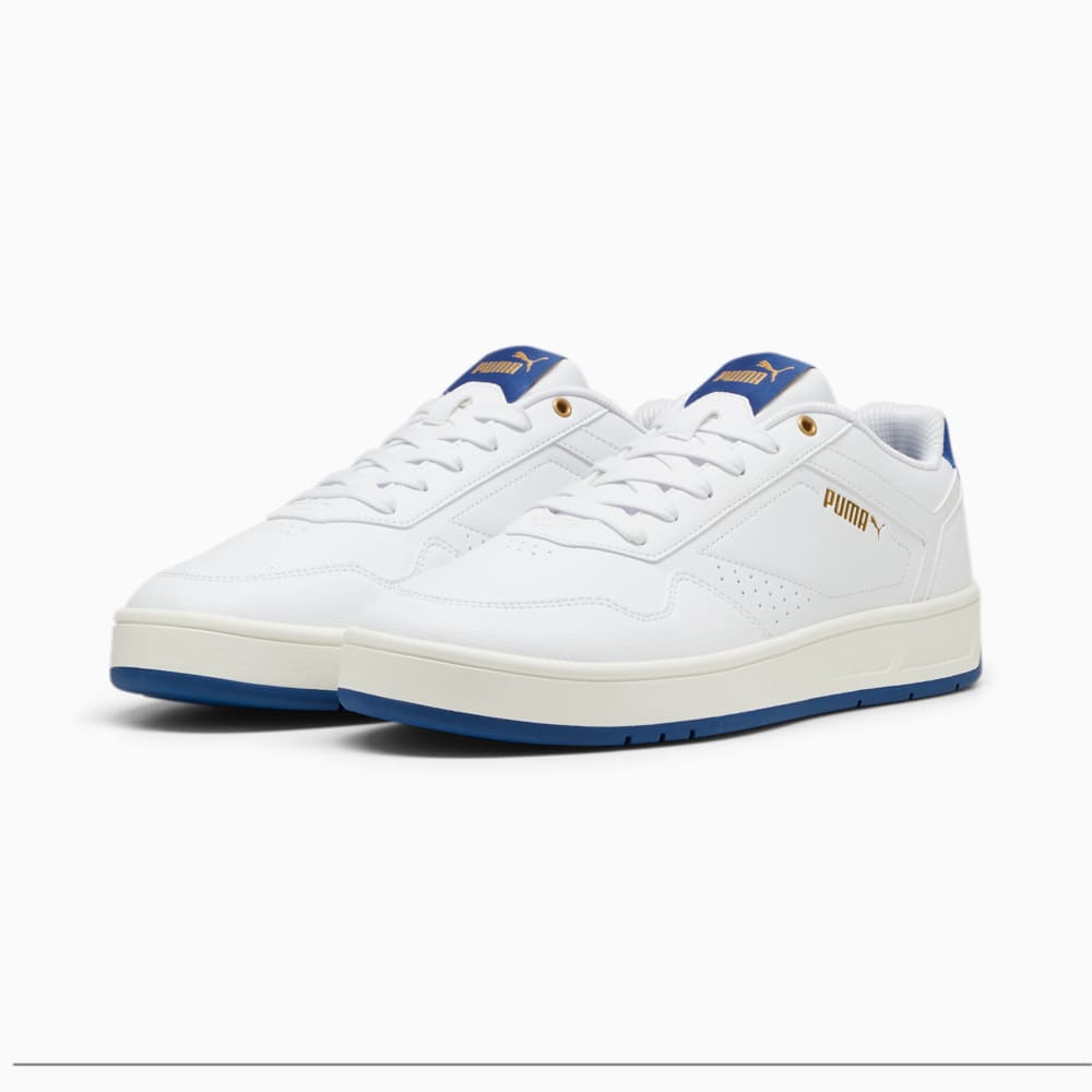 Изображение Puma Кеды Court Classic Sneakers #2: PUMA White-Clyde Royal-PUMA Gold