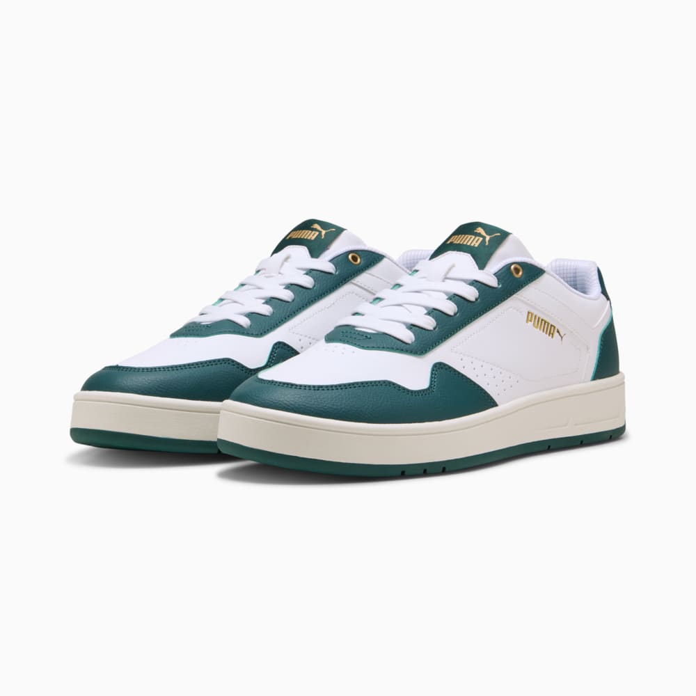 Изображение Puma Кеды Court Classic Sneakers #2: PUMA White-Dark Myrtle-PUMA Gold