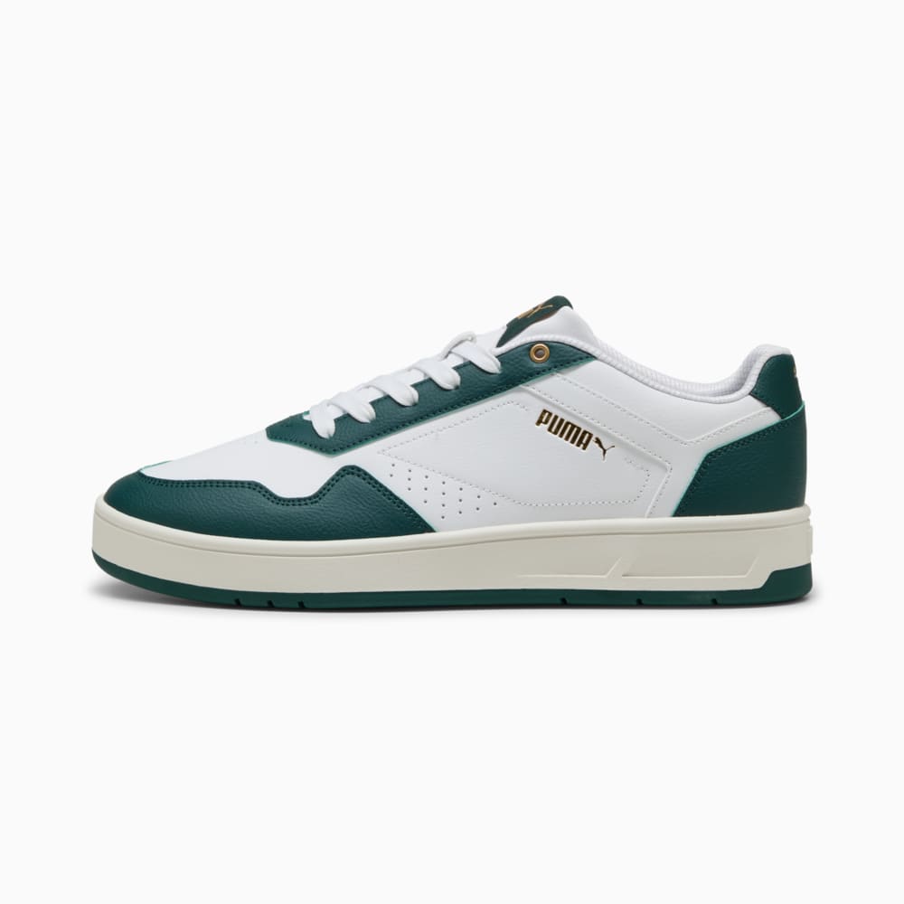 Изображение Puma Кеды Court Classic Sneakers #1: PUMA White-Dark Myrtle-PUMA Gold