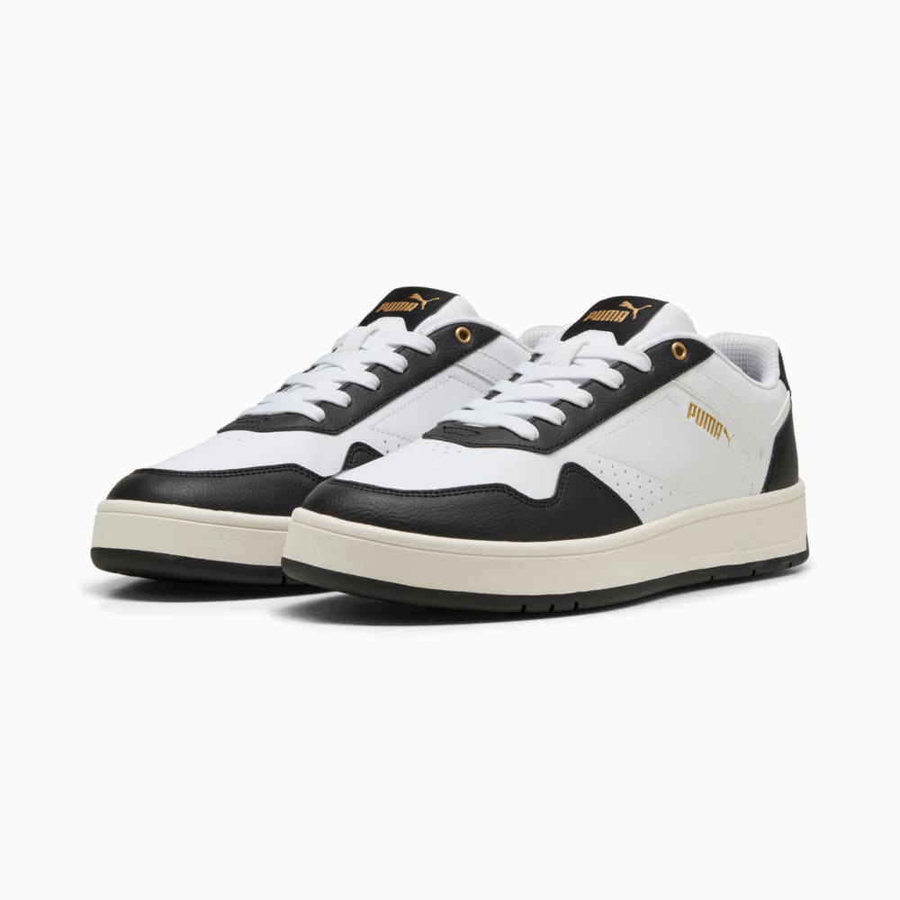 Изображение Puma Кеды Court Classic Sneakers #2: PUMA White-PUMA Gold-PUMA Black