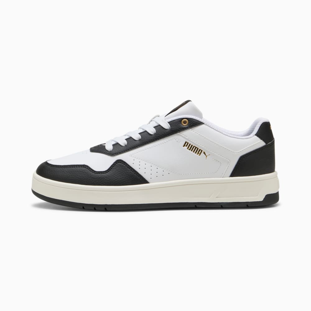 Изображение Puma Кеды Court Classic Sneakers #1: PUMA White-PUMA Gold-PUMA Black