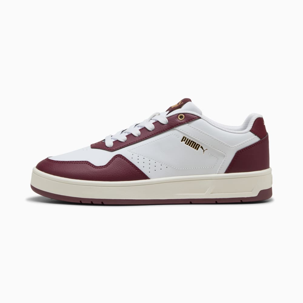 Зображення Puma Кеди Court Classic Sneakers #1: PUMA White-Ruby Shimmer-PUMA Gold