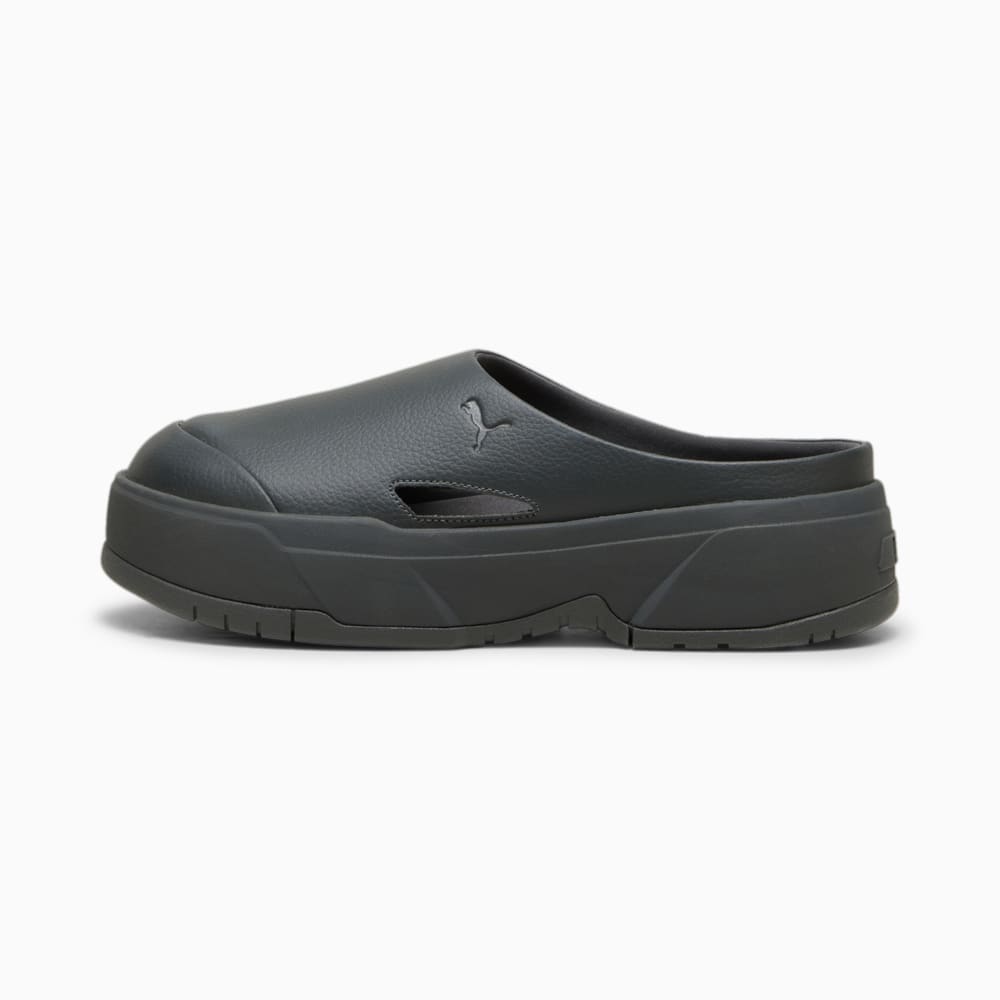 Grey mule shoes top